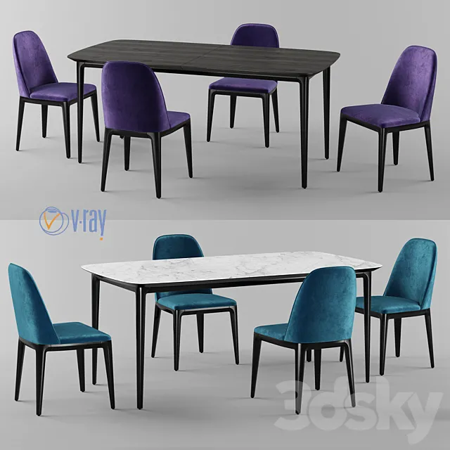 Furman. Table and chairs Play. 3DModel