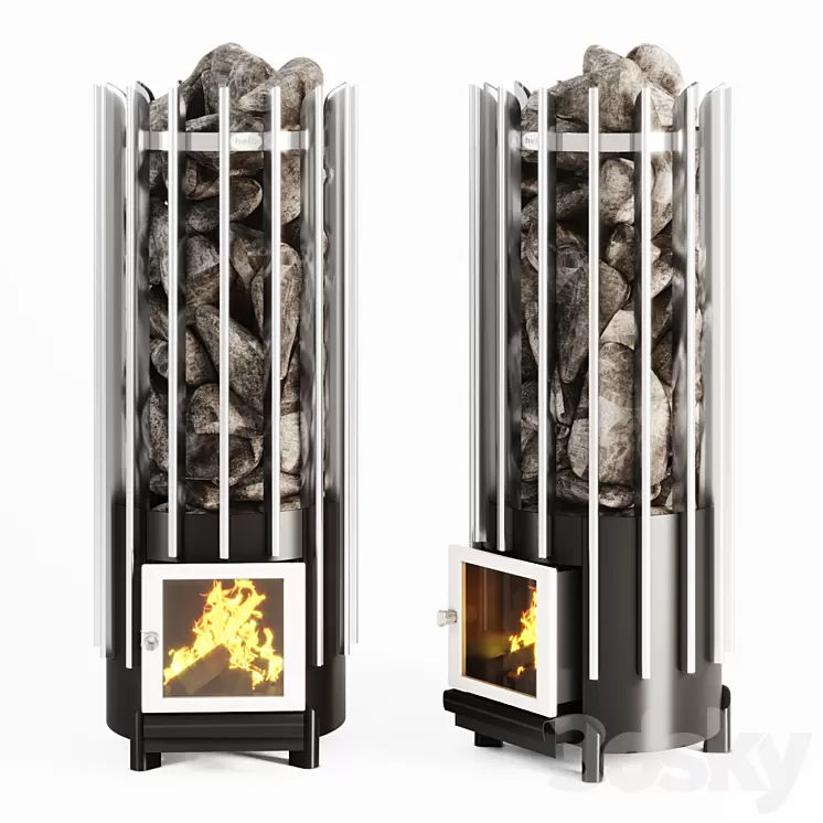 Furnace for bath HELO ROCHER WOOD L SL 3D Model