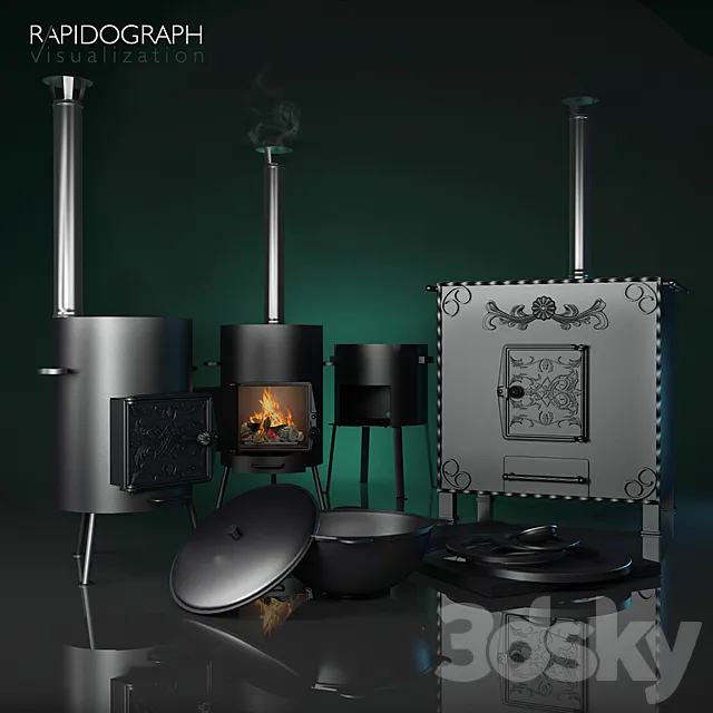 Furnaces. 3D Model
