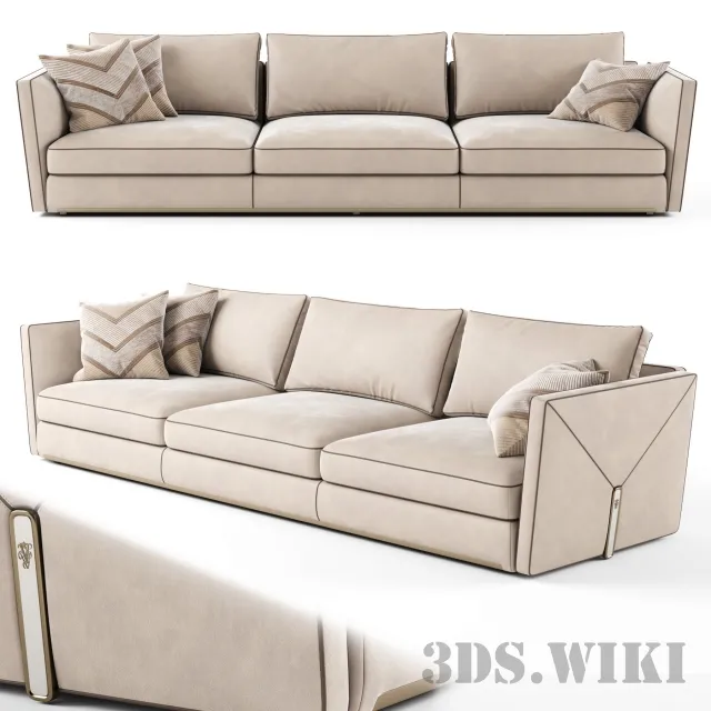 furniture – 3 seater sofa 02 3D Model