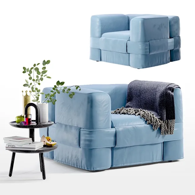 furniture – 932 MB1 QUARTET Cassina armchair 3D Model