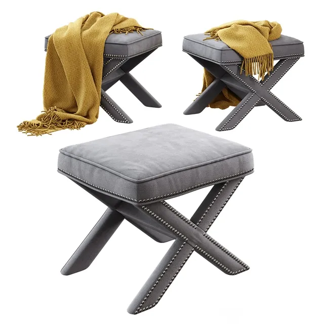 furniture – Abbyson Living  Marcus X-Bench 3D Model