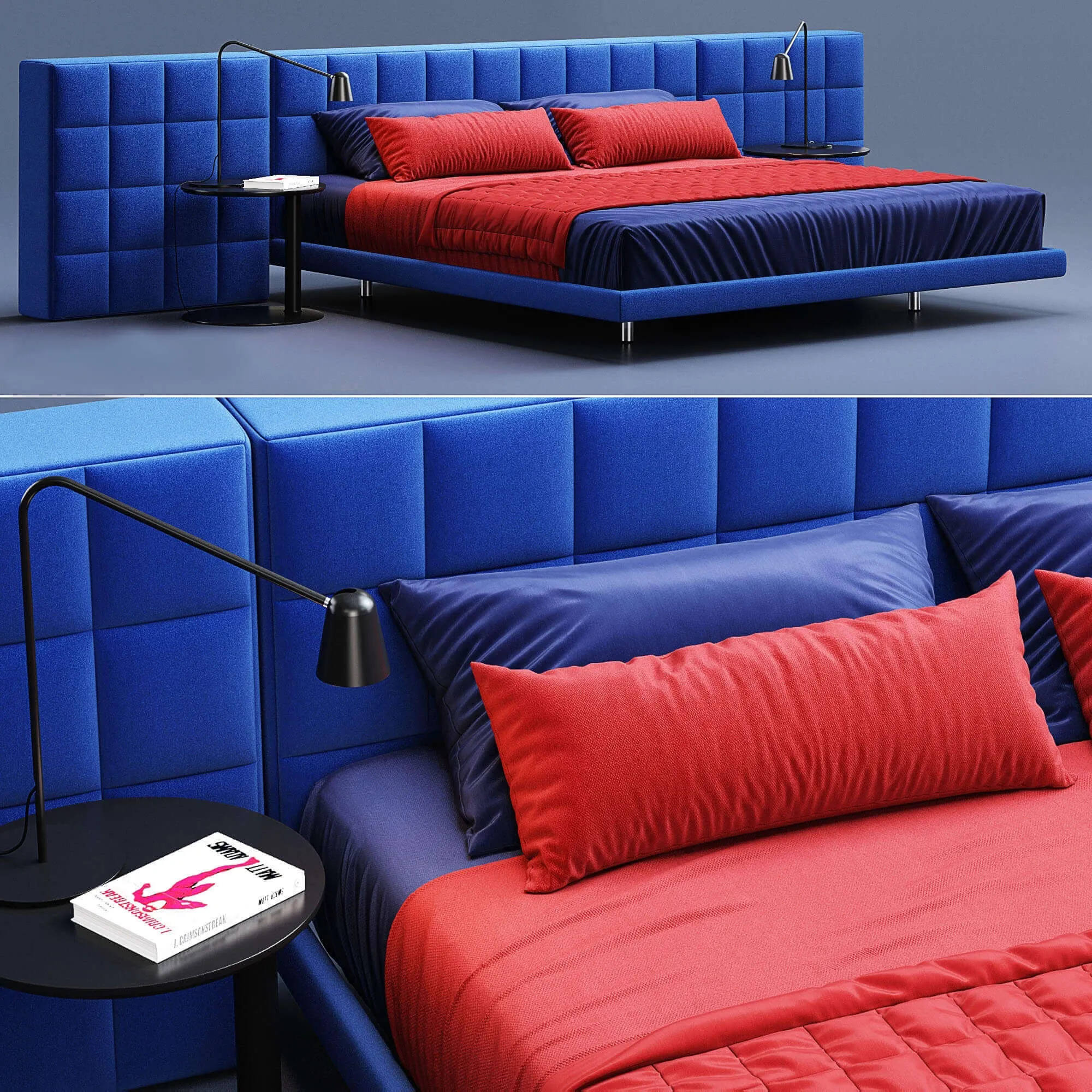 furniture – Alfa Bed by Zanotta 3D Model