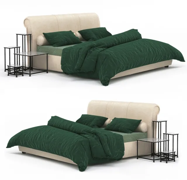 furniture – Alfred Leather Bed  Baxter 3D Model