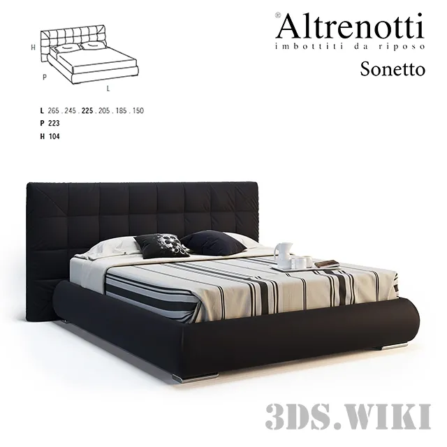 furniture – Altrenotti Sonetto bed 3D Model