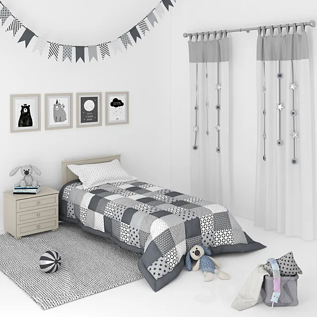 Furniture and accessories for children’s room 4 3DModel Furniture and accessories for children’s room 4 3DModel