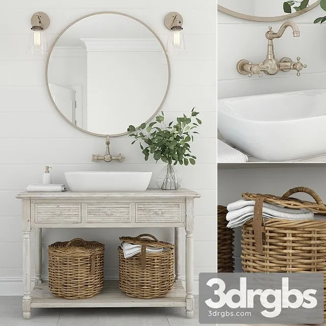 Furniture and Decor for Bathrooms 3D Model Download