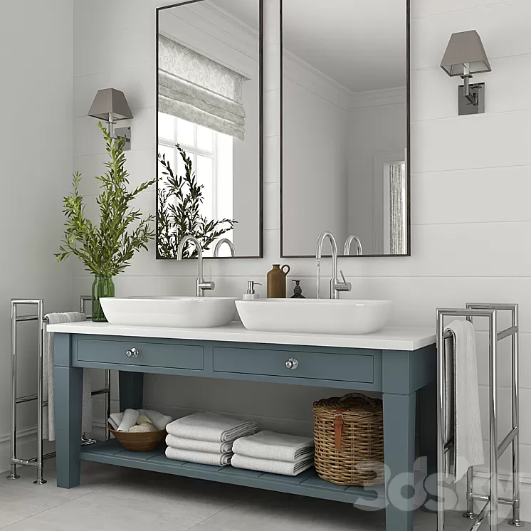 Furniture and decor for bathrooms 3D Model Furniture and decor for bathrooms 3D Model