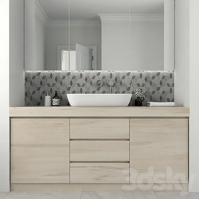 Furniture and decor for bathrooms 5 3DModel Furniture and decor for bathrooms 5 3DModel