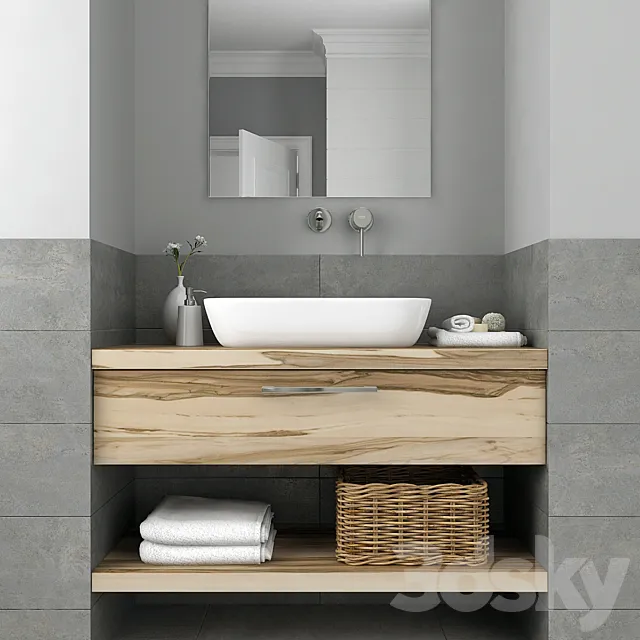 Furniture and decor for bathrooms 6 3DModel Furniture and decor for bathrooms 6 3DModel