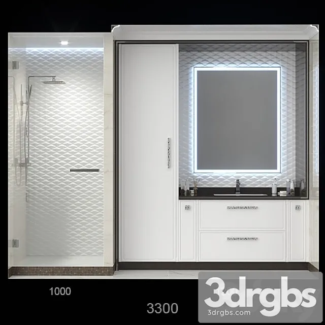 Furniture and Decor In The Bathroom 2. 3D Model Download