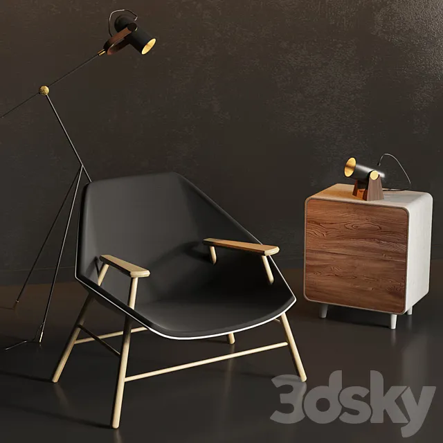 Furniture and light 3DModel
