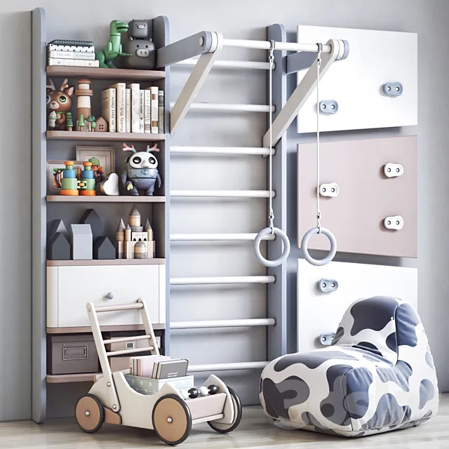 Furniture and toys for the childrens room 3D Model