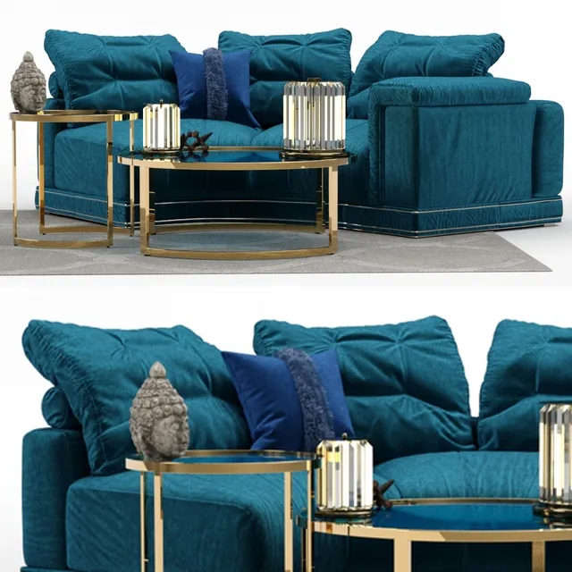 furniture – Andrew sofa by Fendi (Section B) 3D Model