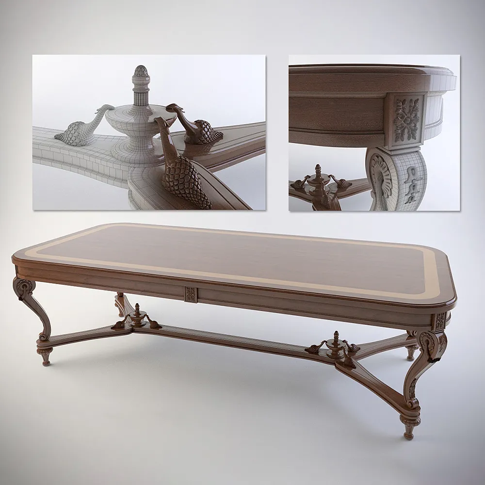 furniture – Angelo Cappellini Rubens table 04 3D Model