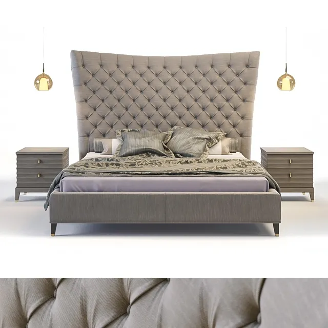 furniture – Angelo Cappellini Tsoca bed W-245 D-257 H-182 3D Model furniture – Angelo Cappellini Tsoca bed W-245 D-257 H-182 3D Model