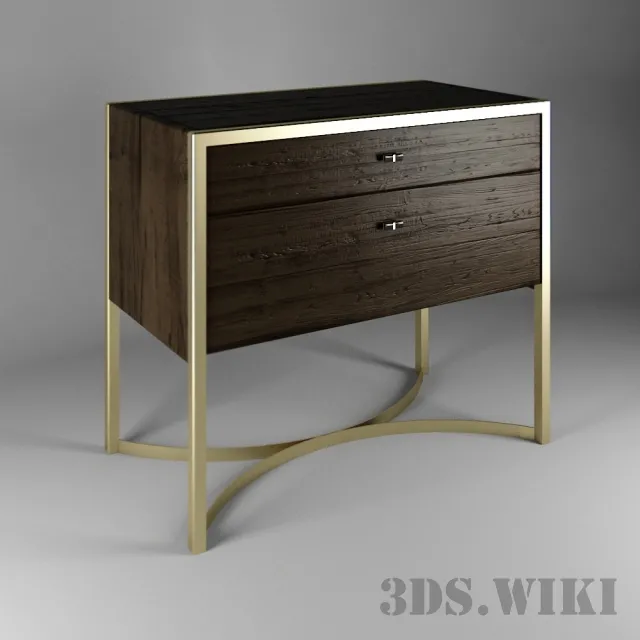 furniture – Antique oak chest of drawers Patrick Rustic 3D Model