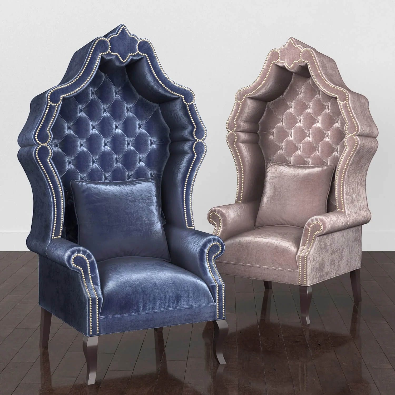 furniture – Antoinette Midnight armchair 3D Model