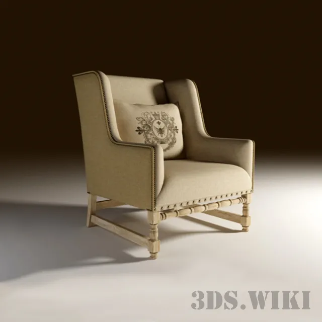 furniture – ANTWERPEN ARM CHAIR 7841-0008 HLinen 3D Model