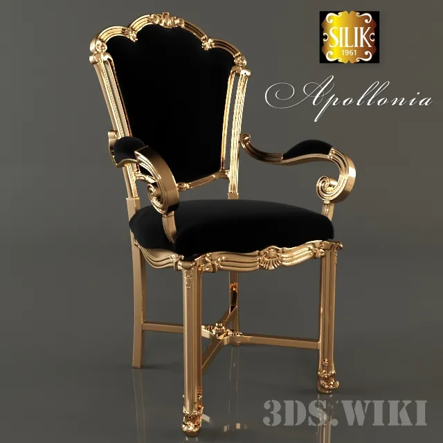 furniture – Apollonia Silik chair with armrests 3D Model
