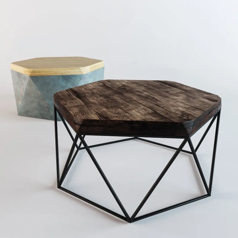 furniture – Archpole Hexagon table 3D Model