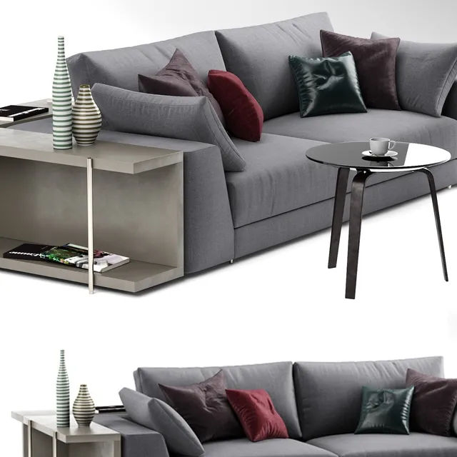 furniture – Argo gray sofa AG002 – MisuraEmme 3D Model