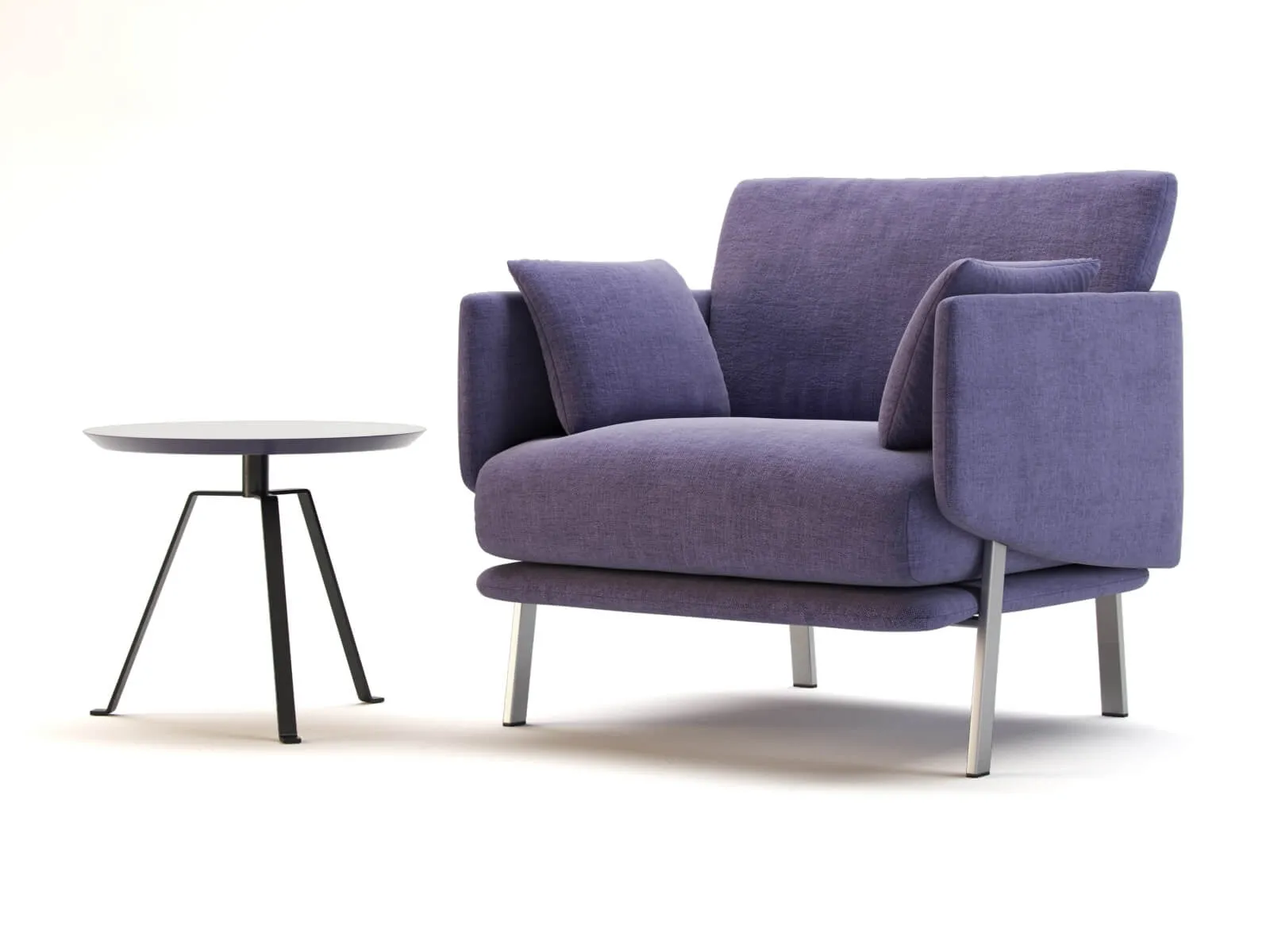 furniture – Armchair and table Bonaldo Tie 3D Model