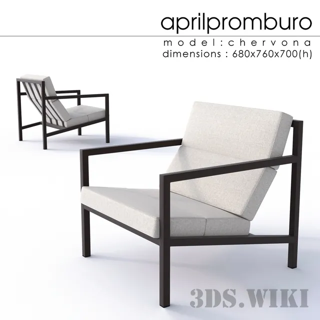 furniture – Armchair Aprilpromburo Chervona 3D Model