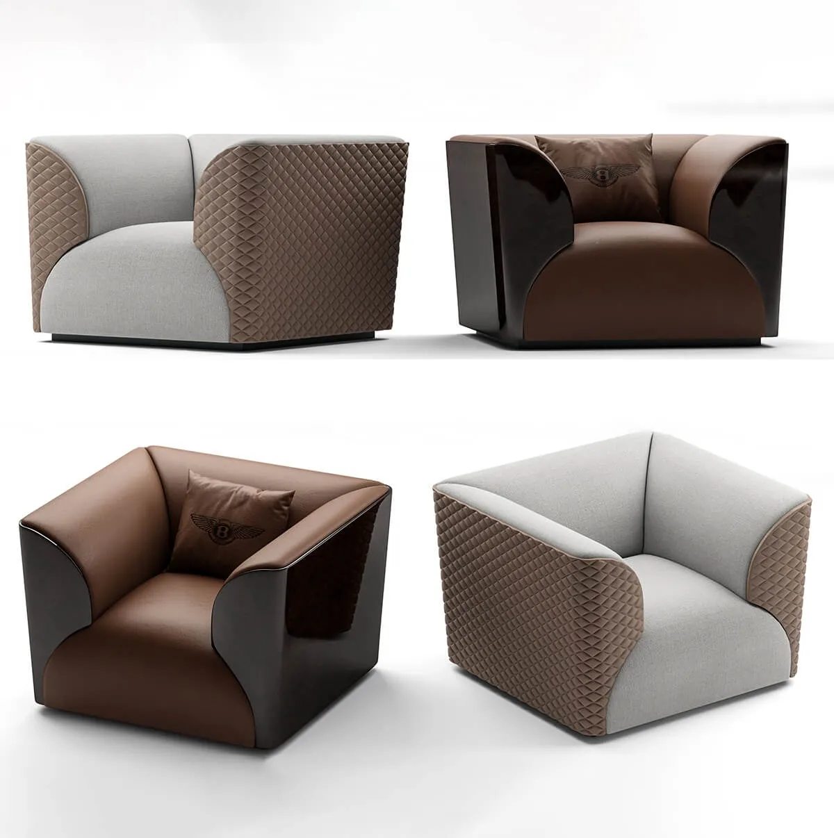 furniture – Armchair Bentley Home Winston chair 3D Model