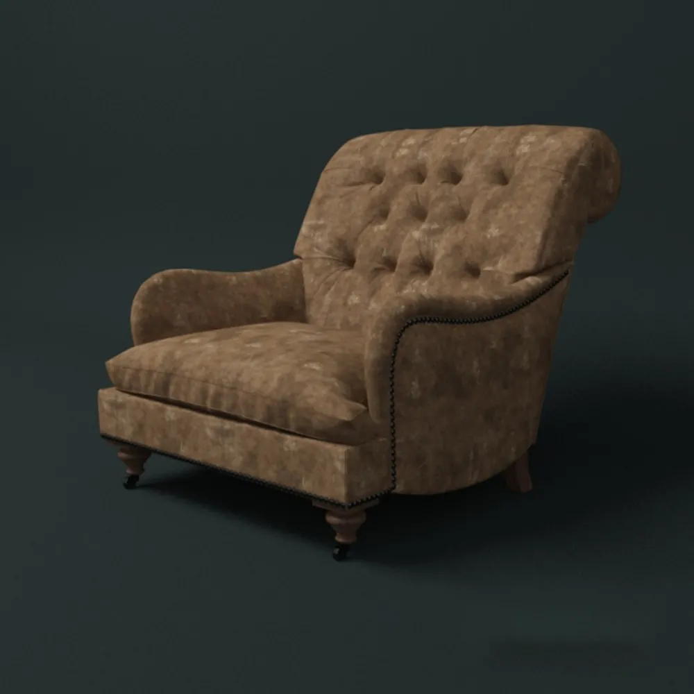 furniture – Armchair Carlton Leather Club 3D Model