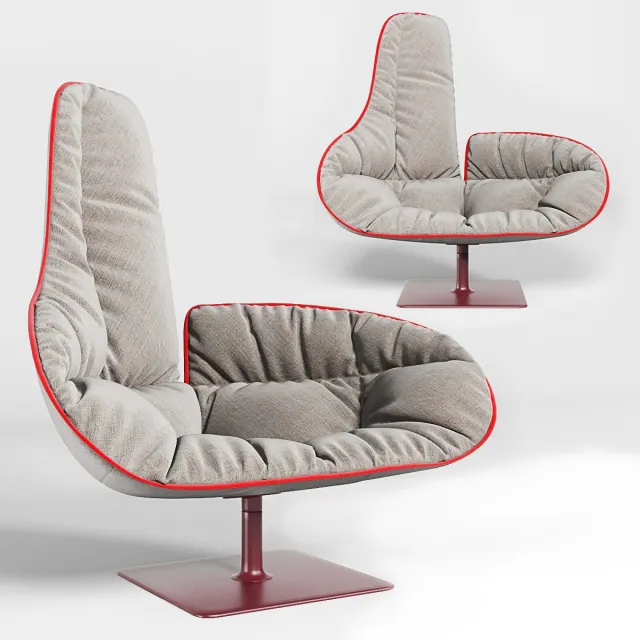 furniture – Armchair Daw by Vitra Eames 06 3D Model