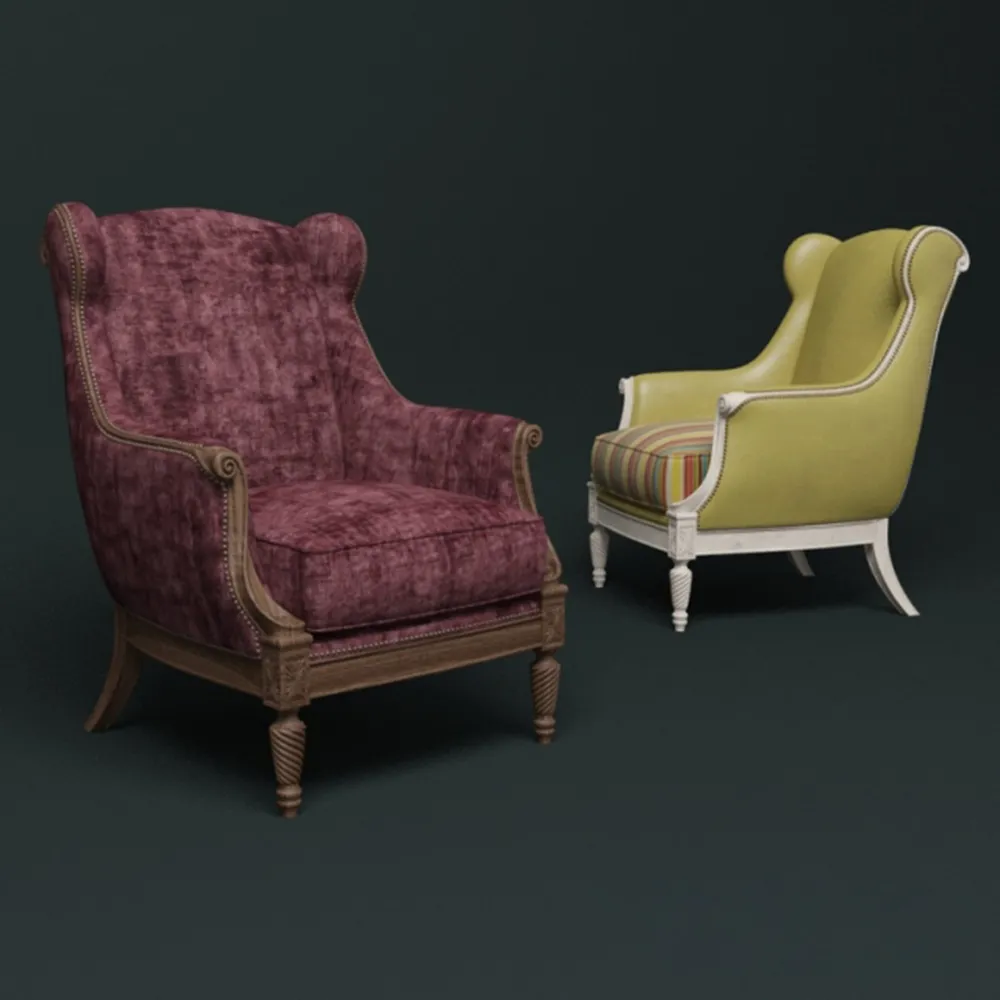 furniture – Armchair Ezio Bellotti Platinum Art 5573 3D Model