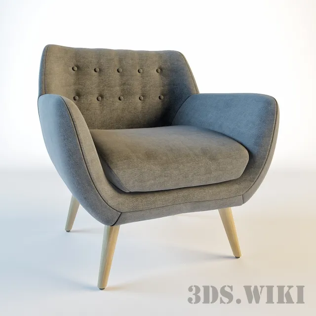 furniture – Armchair Fabric Accent 3D Model