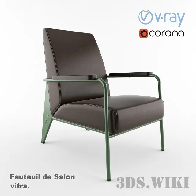 furniture – Armchair Fauteuil de Salon by Jean Prouve 3D Model