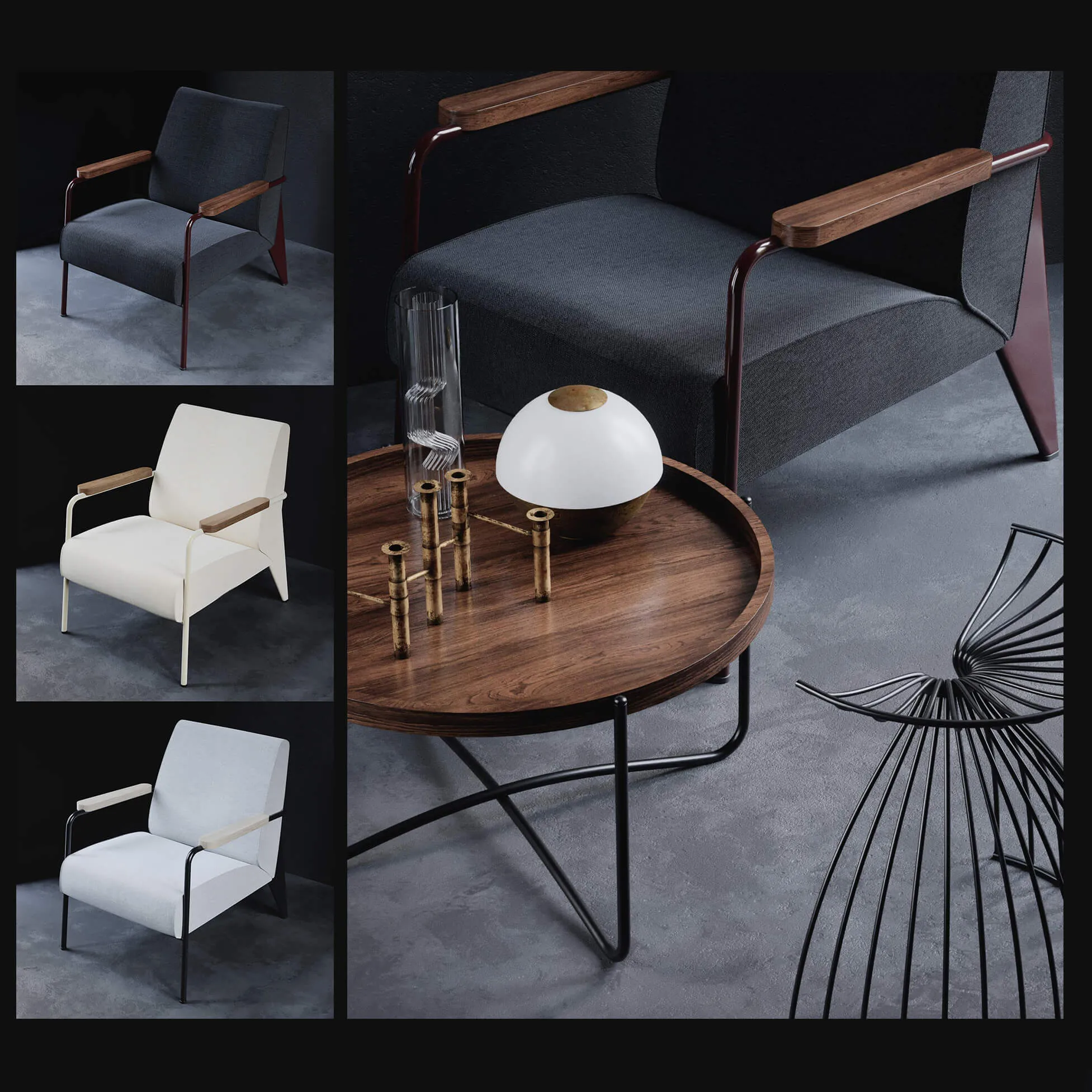 furniture – Armchair Fauteuil de Salon Vitra 3D Model