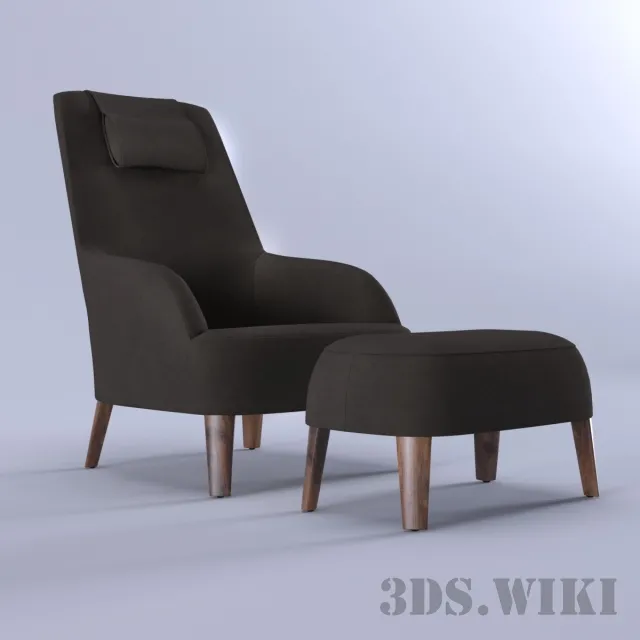 furniture – Armchair FEBO BERGERE | Armchair By Maxalto 3D Model