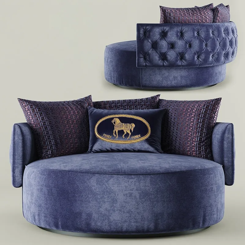 furniture – Armchair Fendi Casa Efes Capitonne 3D Model