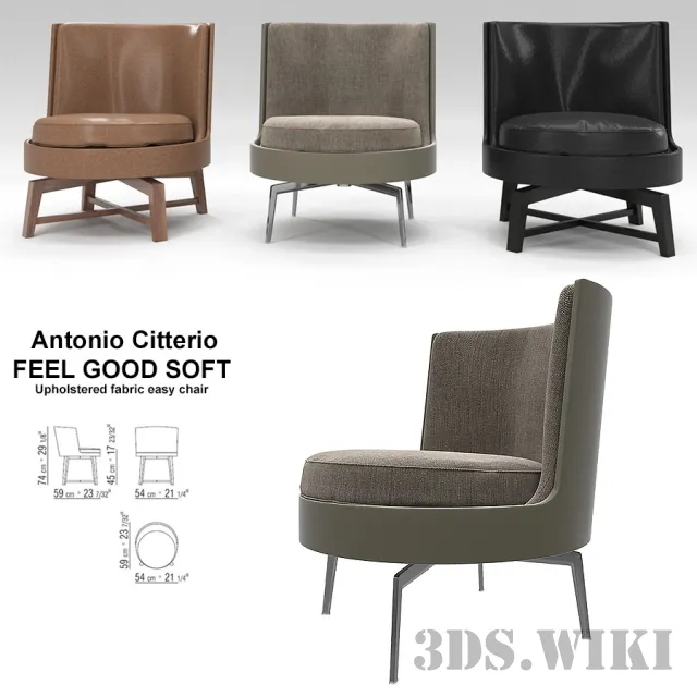 furniture – Armchair Flexform Feel Good Soft 3D Model