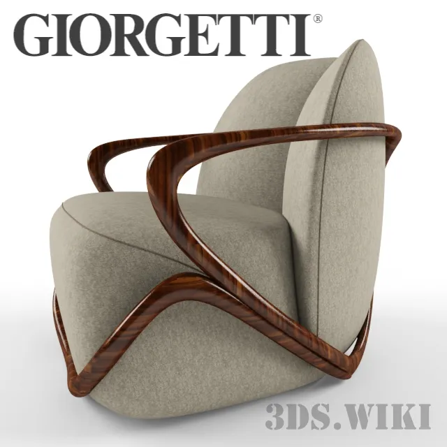 furniture – Armchair Giorgetti HUG 3D Model