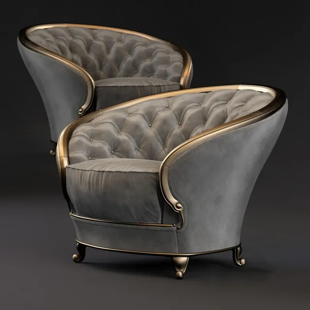 furniture – armchair Gold Comfort 3D Model