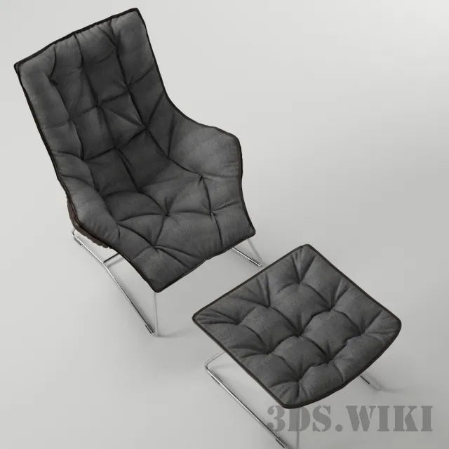 furniture – Armchair GRANDTOUR Zanotta 3D Model