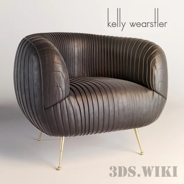 furniture – Armchair KELLY WEARSTLER 3D Model