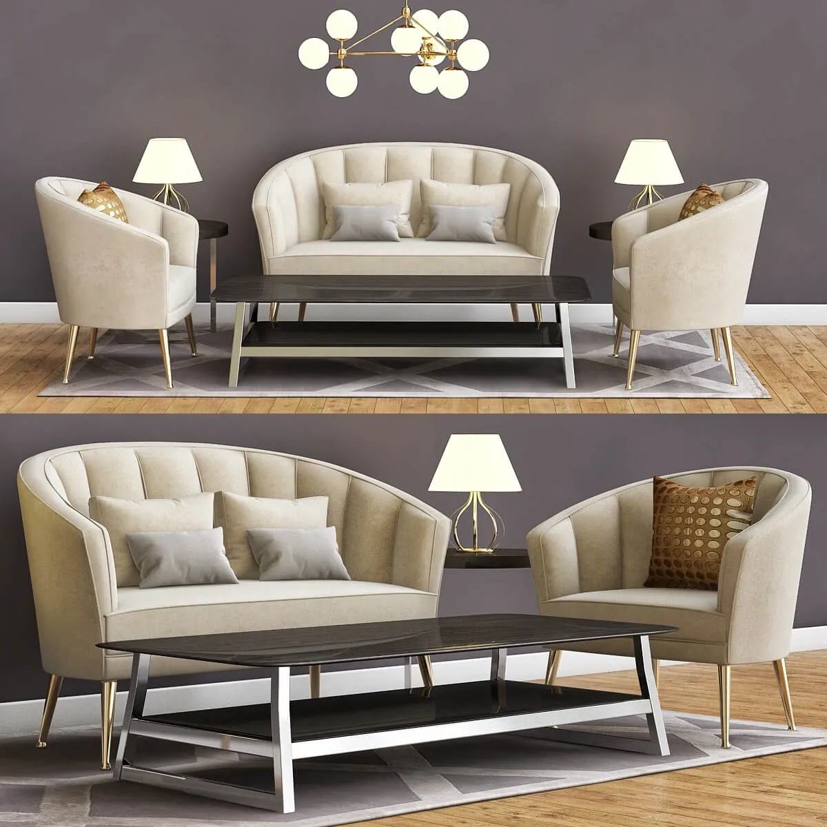 furniture – Armchair maya Mid Century modern furniture by Brabbu 3D Model