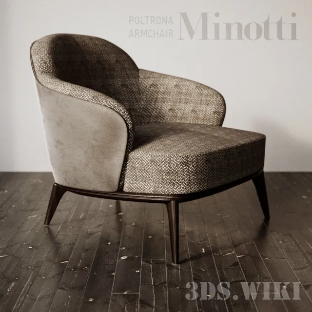 furniture – Armchair Poltrona Armchair Minotti 3D Model