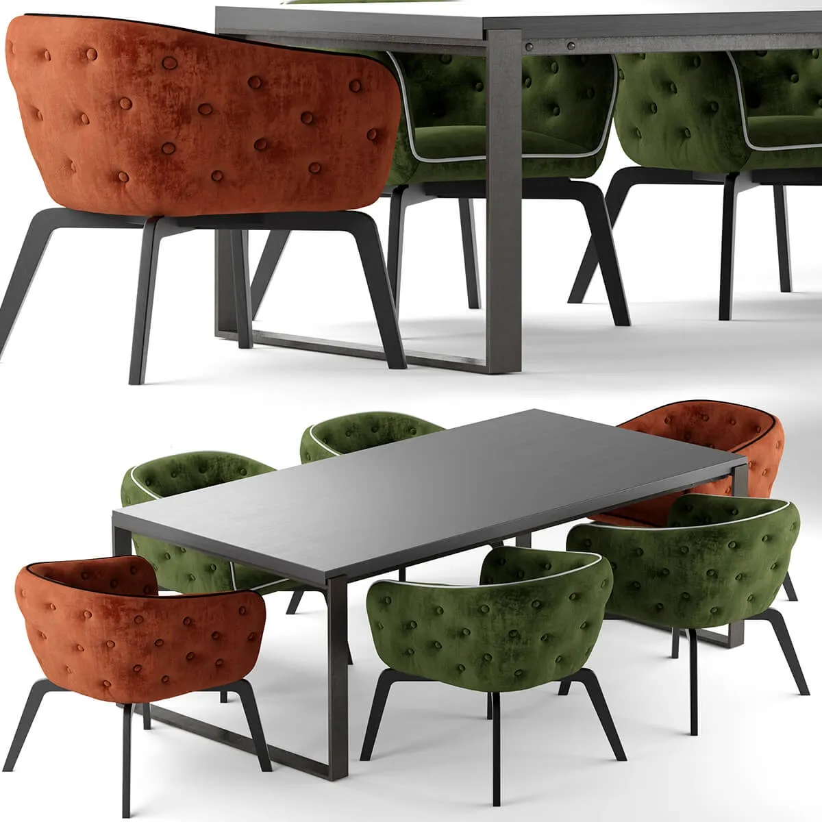 furniture – Armchair roche bobois  Quadrille Bridge 3D Model