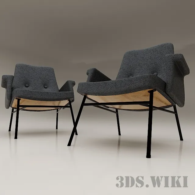 furniture – Armchair SK660 by Pierre Guariche 3D Model