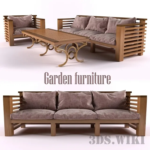 furniture – Armchair sofa and table for the garden 3D Model furniture – Armchair sofa and table for the garden 3D Model