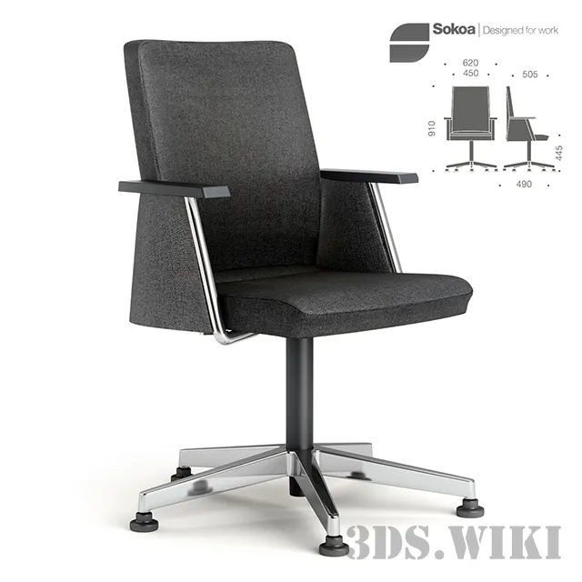 furniture – Armchair Sokoa K01 3D Model furniture – Armchair Sokoa K01 3D Model