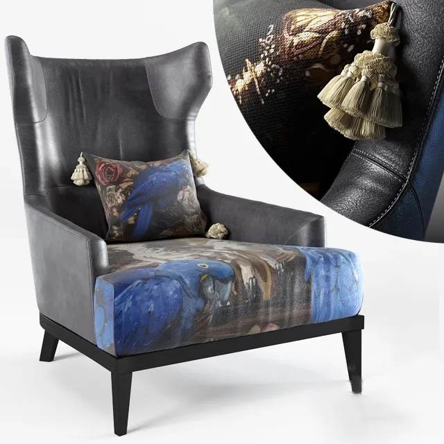 furniture – Armchair The Black Attitude by Momenti Casa 3D Model