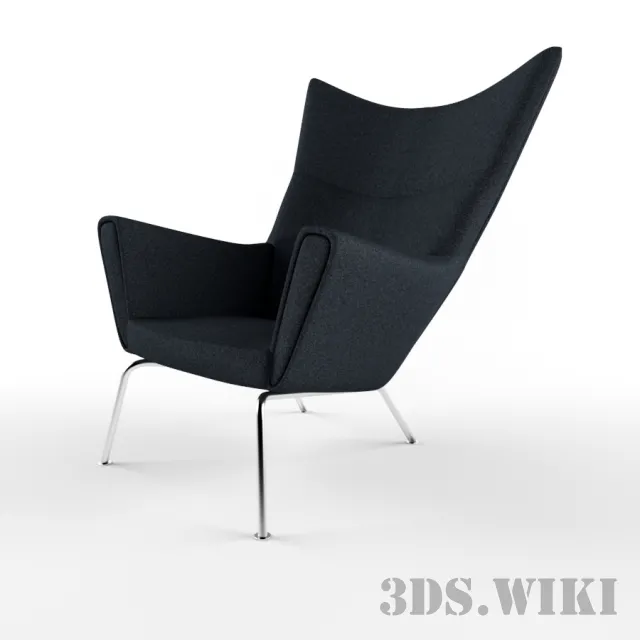 furniture – Armchair with metal legs 3D Model